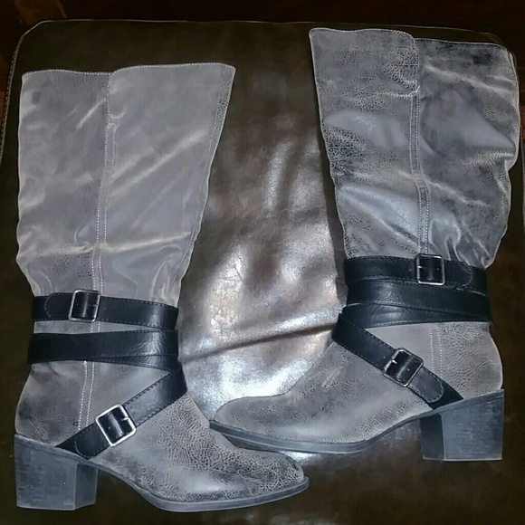 UNR8ED Shoes Womens Brown Unr8ed Riding Boots Szm Big Calf Poshmark